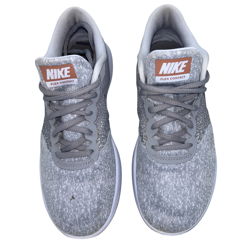 Nike Flex Contact Womens 8.5 Grey Rose Gold Running Shoes 908995-006